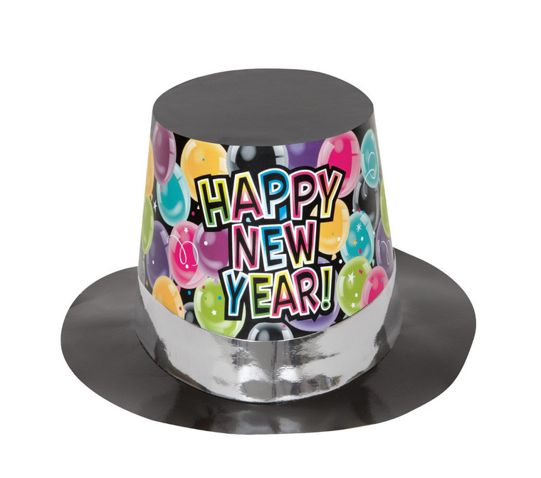 NEW YEAR'S BALLOONS TOP HAT