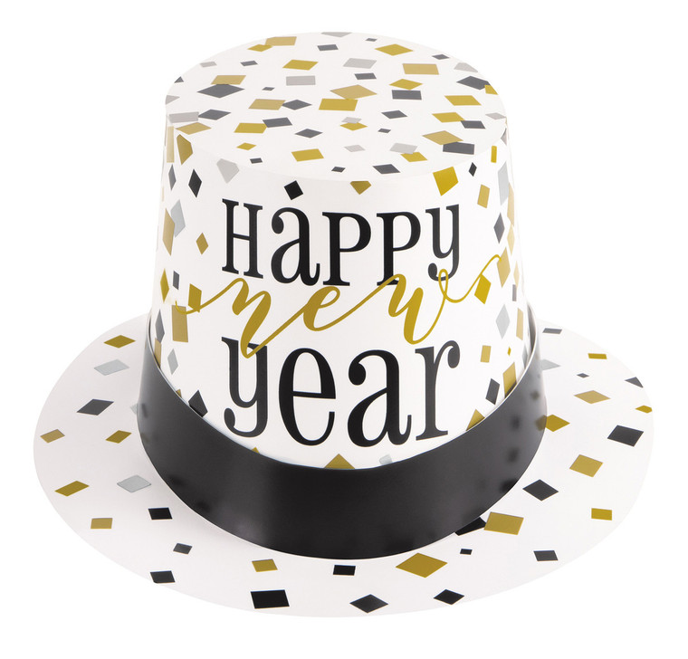 NEW YEAR'S BLACK GOLD & SILVER PARTY HAT