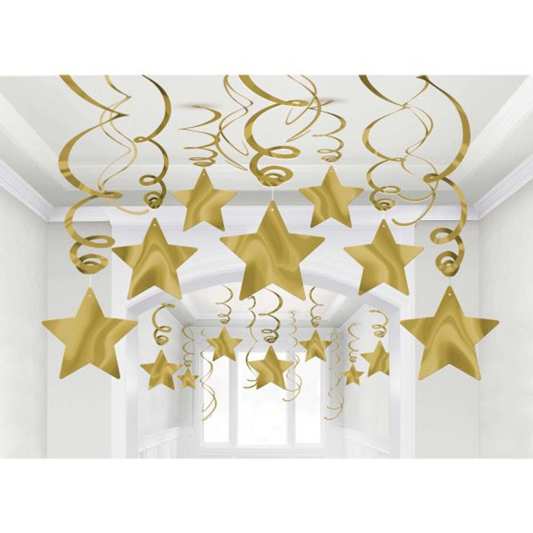 Shoot Stars Foil MVP Swirl Decoration Gold