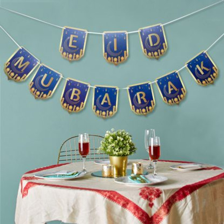 Eid Banner Gold & Blue