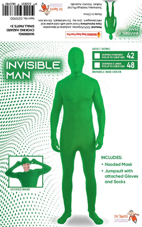 INVISIBLE MAN - GREEN XL