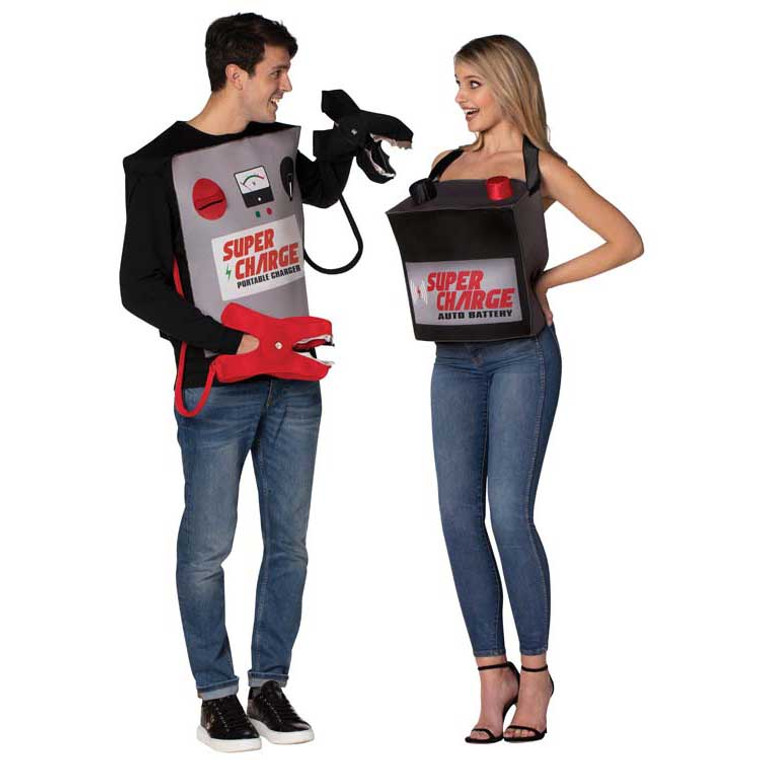 BATTERY JUMPER CABLES COUPLE COSTUME