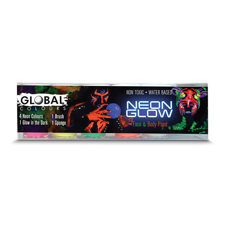 Neon Glow - 5 Colour Set UV Face & BodyArt Liquid Paint