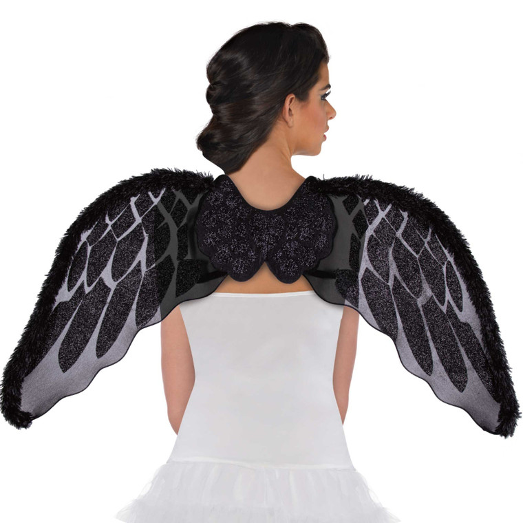 Angel Wings Black Marabou Faux Fur Feathers