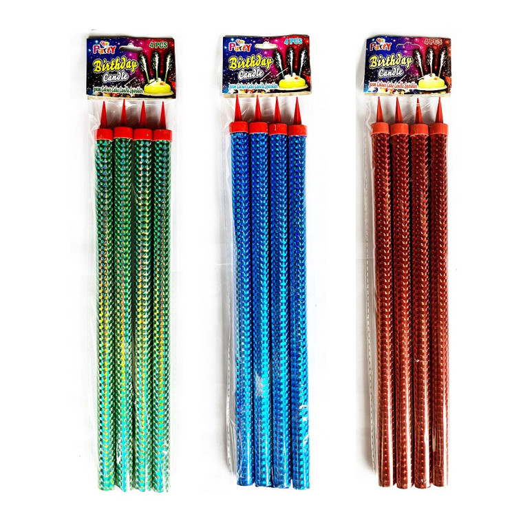 30cm Colourful Cake Candle Sparklers PK4