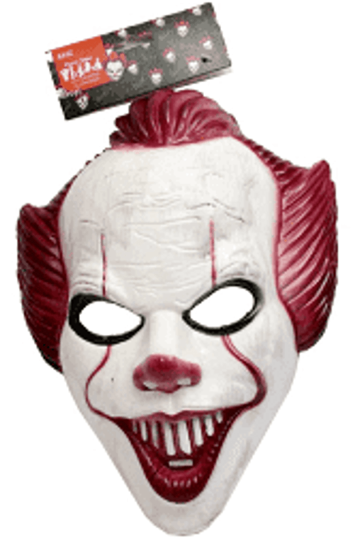 EVIL GRINNING CLOWN MASK 24X30cm