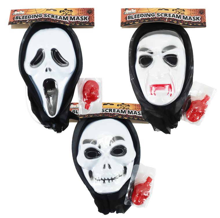 Mask Scream with squeeze blood