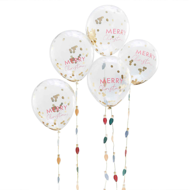 Merry Everything Confetti Latex Balloons