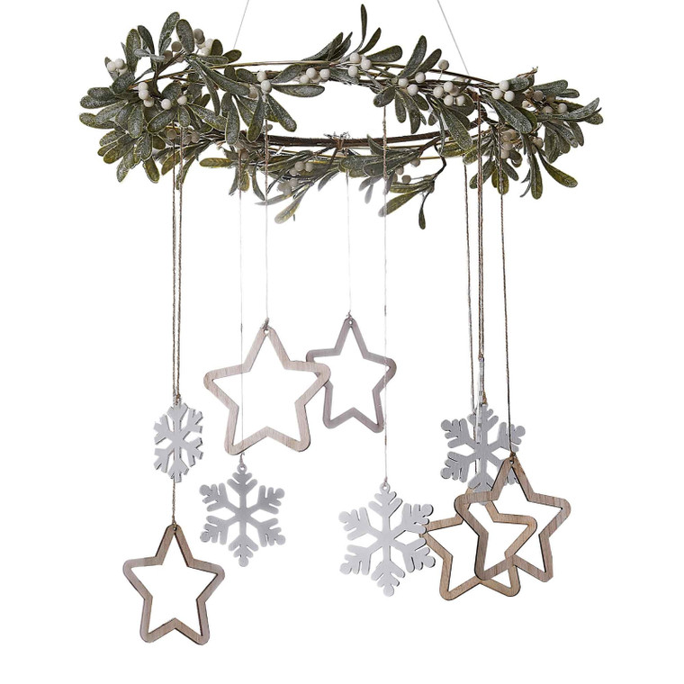 Nordic Noel Pampas Hoop Garland