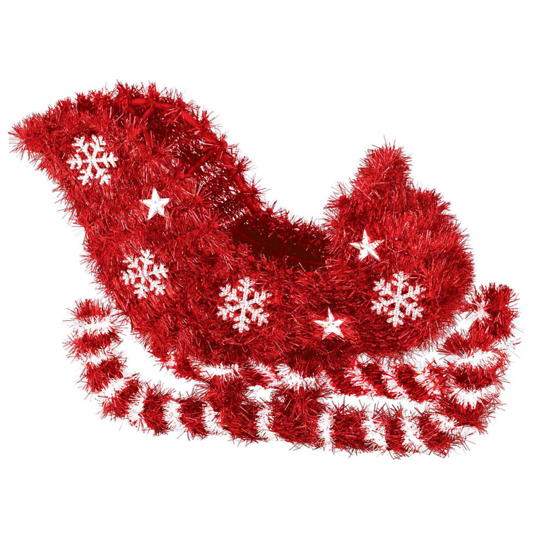 3D Tinsel Sleigh Basket