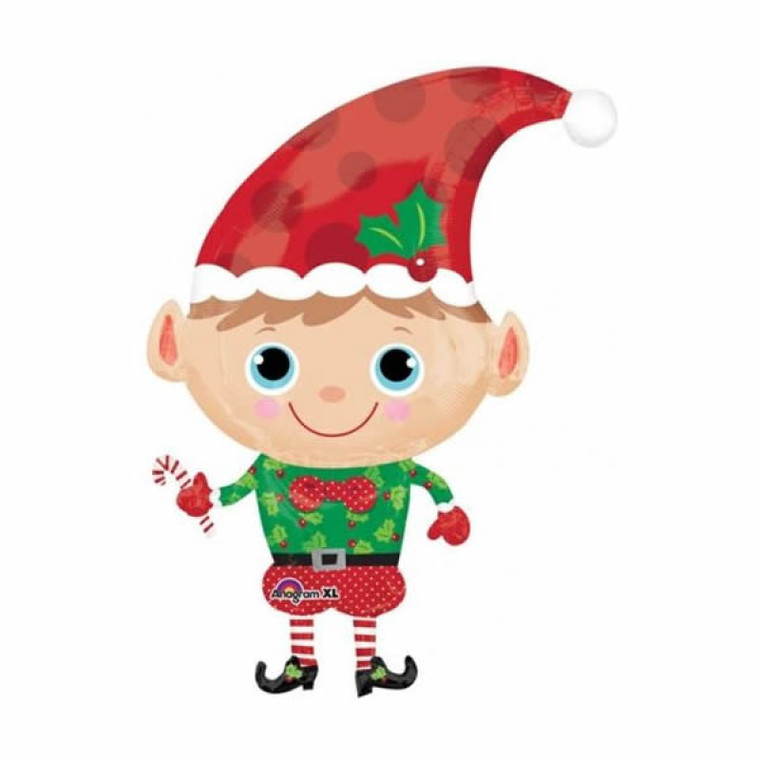 Self Sealing Christmas Elf  Foil Balloon