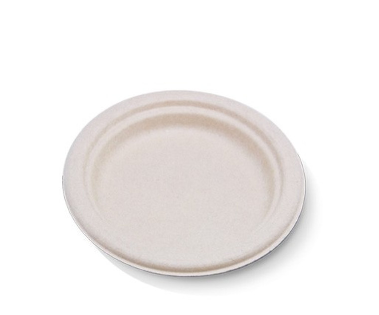 Unbleached Sugarcane Round Plate 9" PK50