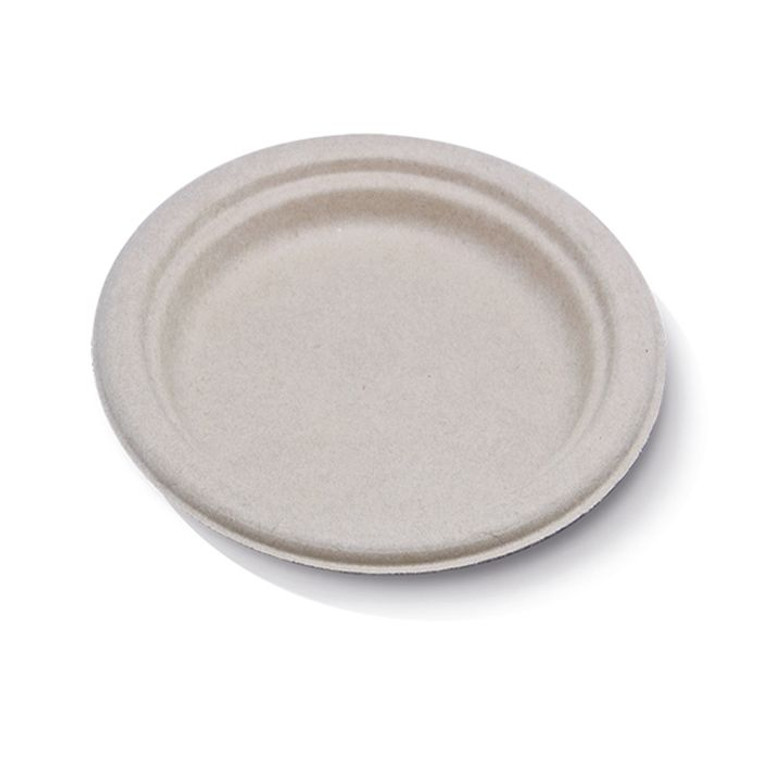 Unbleached Sugarcane Round Plate 10" 500pc