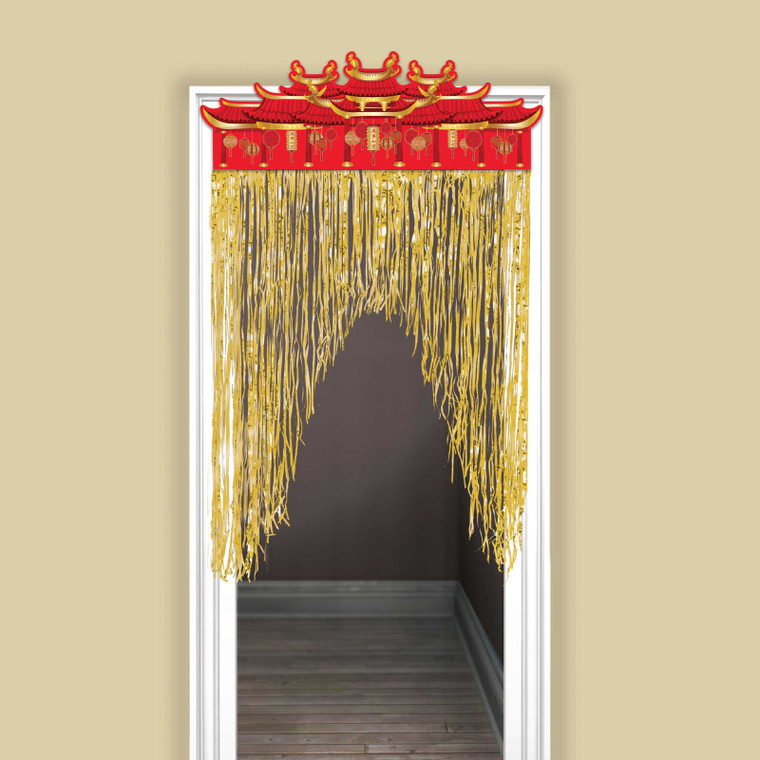 Chinese New Year Door Curtain Hot Stamped 99cm x 139cm