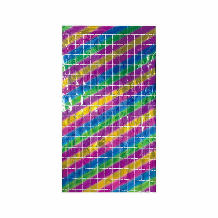 Deorative Radient Curtain- Rainbow Square 200x 100cm