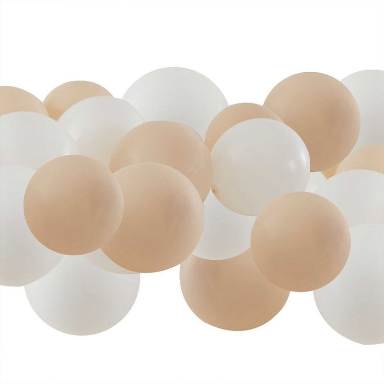 Nude & White Balloon Mosaic Balloon Pack Pack of 40 x 5"