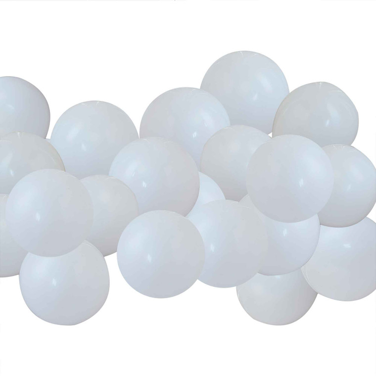 White Balloon Mosaic Balloon Pack of 40 x 5"