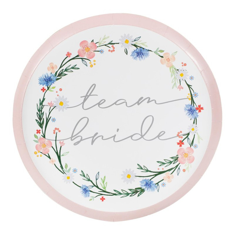 Boho Bride 25cm Paper Plates PK8