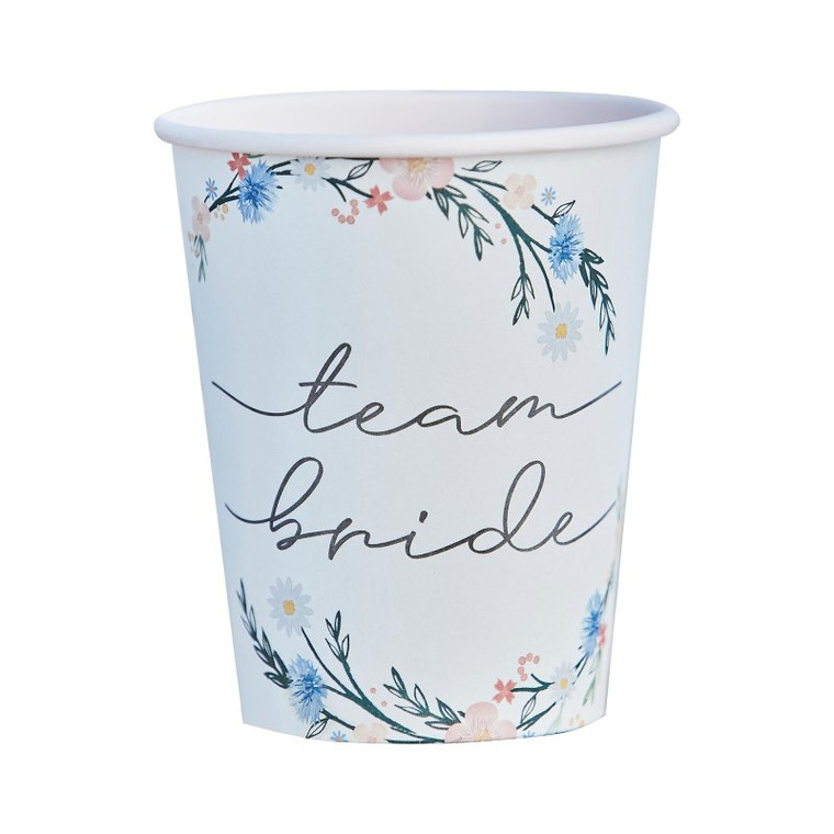 Boho Bride 9oz/266ml Paper Cups PK8