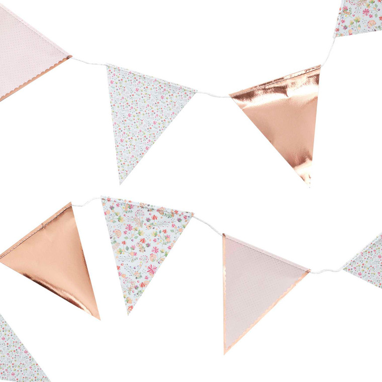 Ditsy Floral & Rose Gold Bunting 3.5m