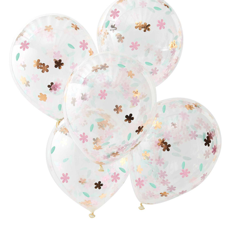 Ditsy Floral Confetti 12" Balloons PK5