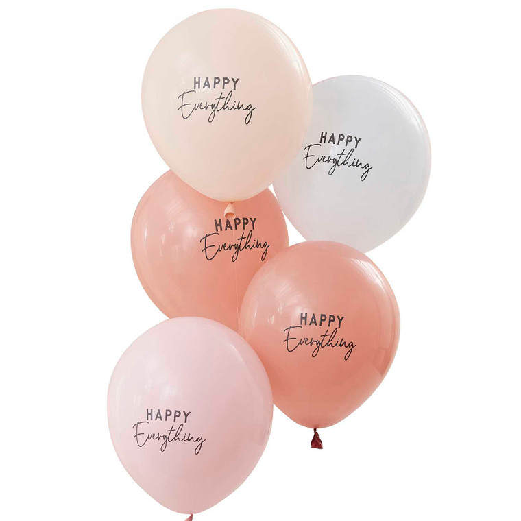 Happy Everything Balloon 12" Muted Pastels PK5
