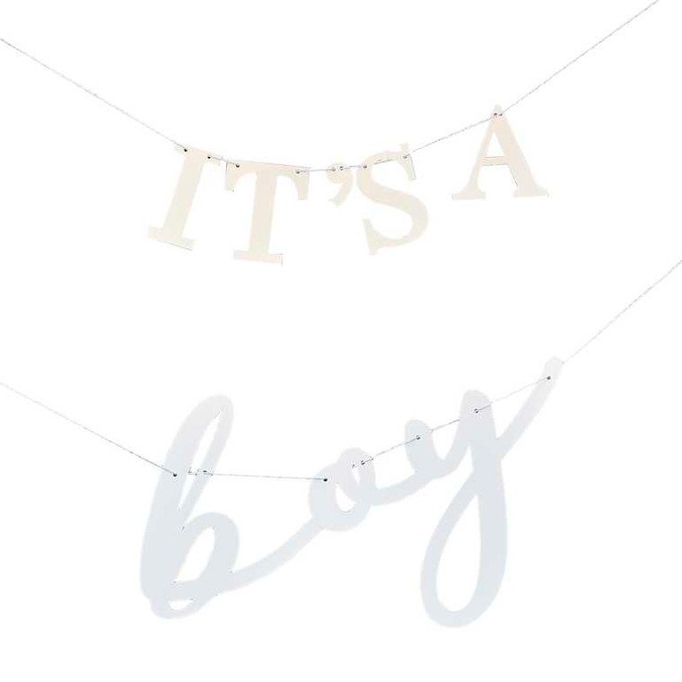 Hello Baby Bunting It's A Boy White & Blue 1.5m