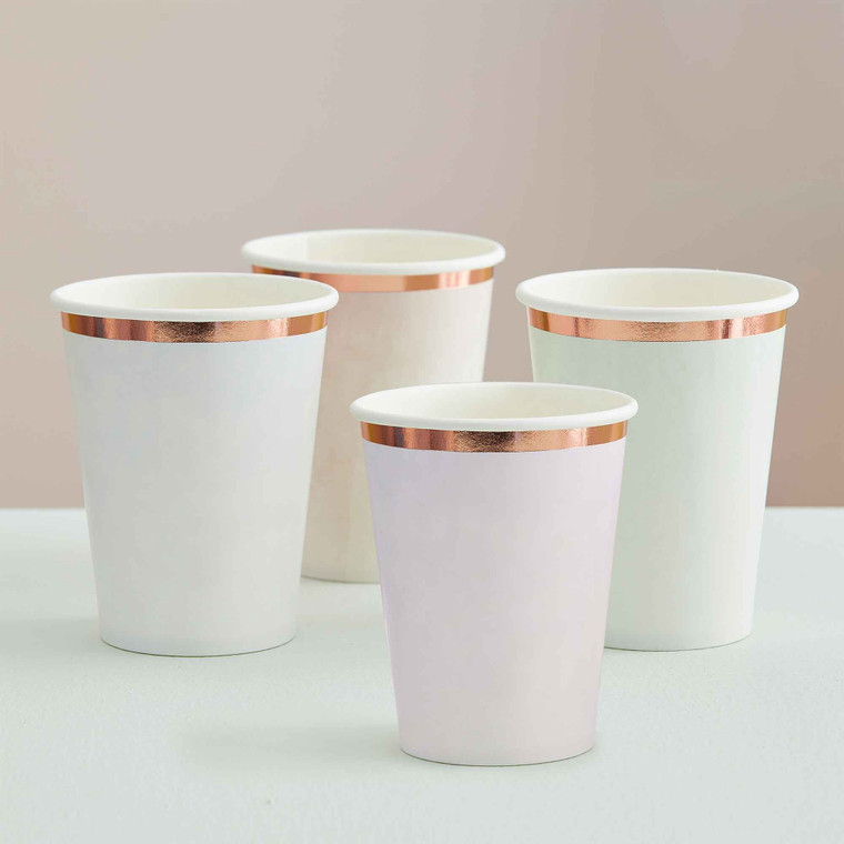 Mix It Up 9oz/266ml Paper Cups Pastel Watercolour Mixed PK8