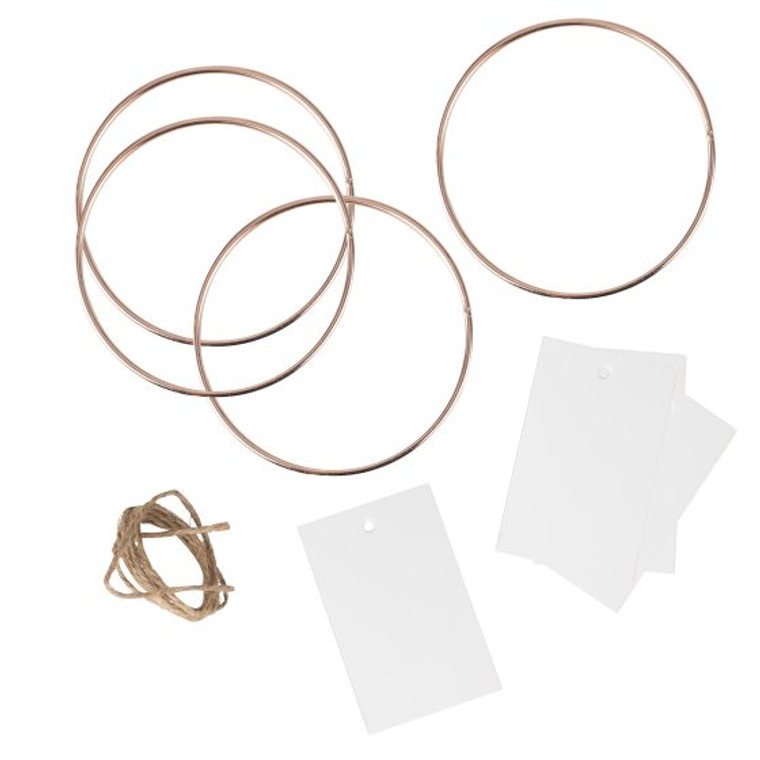 A Touch of Pampas Place Card Metal Hoop PK4 10cm