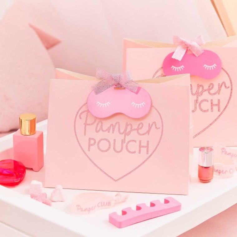 Pamper Party Pink Glitter Pamper Party Bags PK5