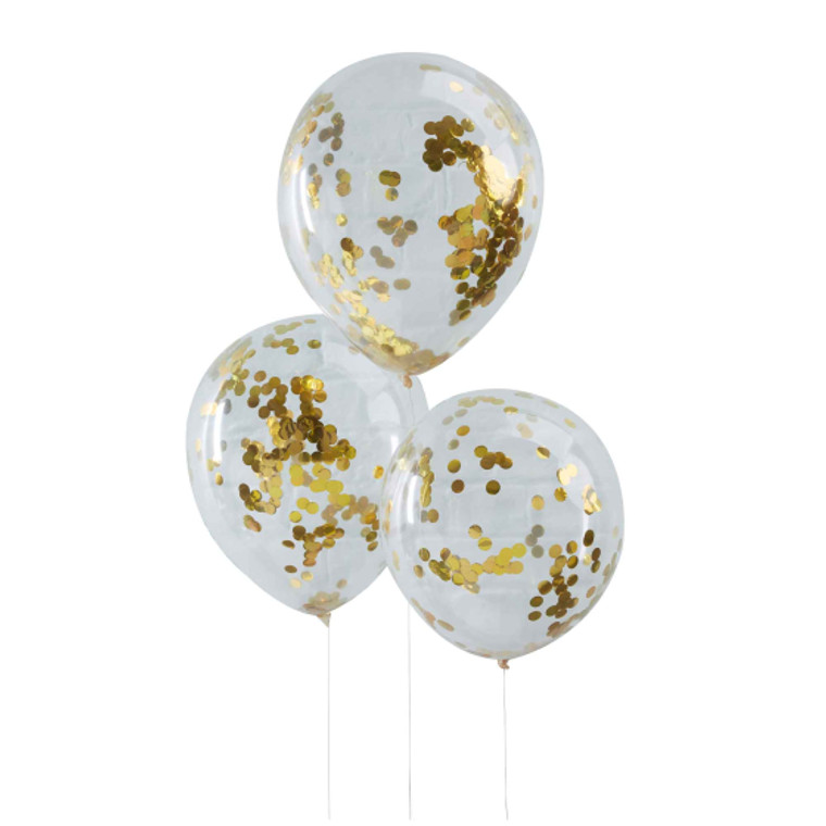 Pick & Mix Balloons Confetti Gold PK5