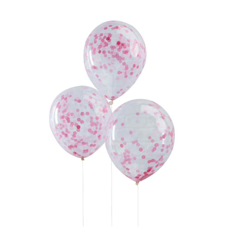 Pick & Mix Balloons Confetti Pink PK5