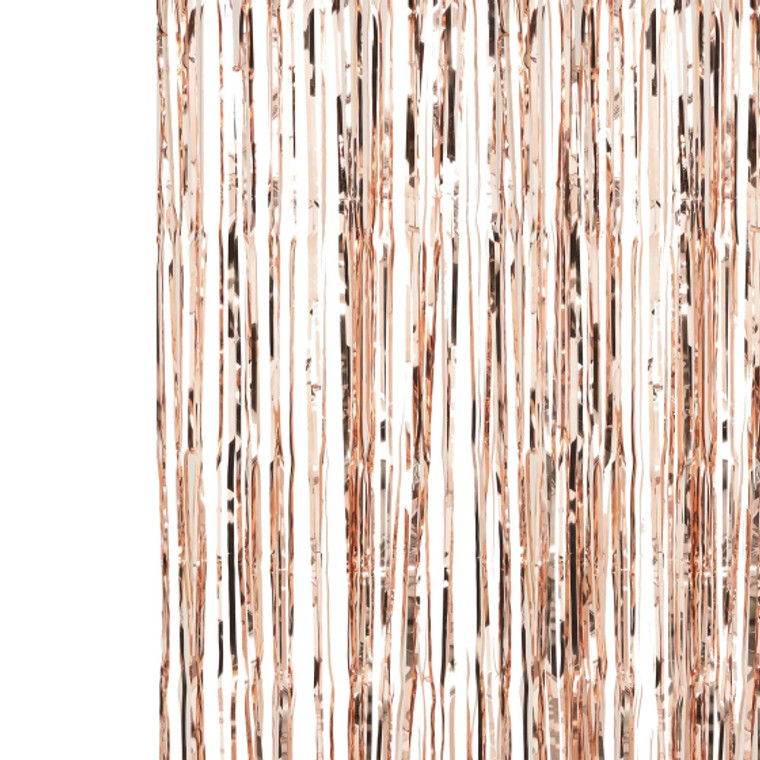 Pick & Mix Rose Gold Fringe Curtain Rose Gold  2.5m (H) x 1m (W)