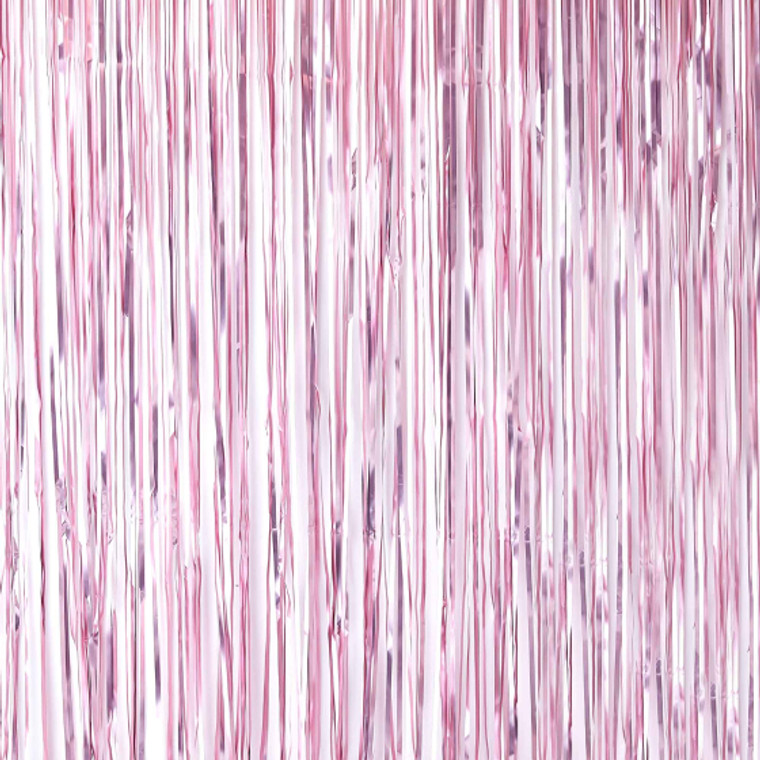 Matte Pink Fringe Curtain Backdrop 2.2m (H)