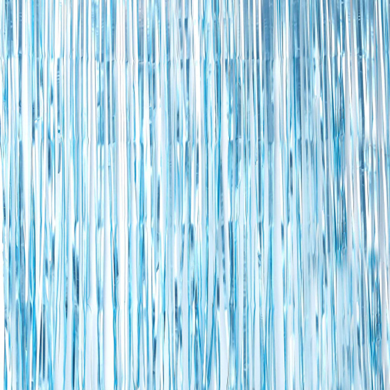 Matte Blue Fringe Curtain Backdrop 2.2m (H)
