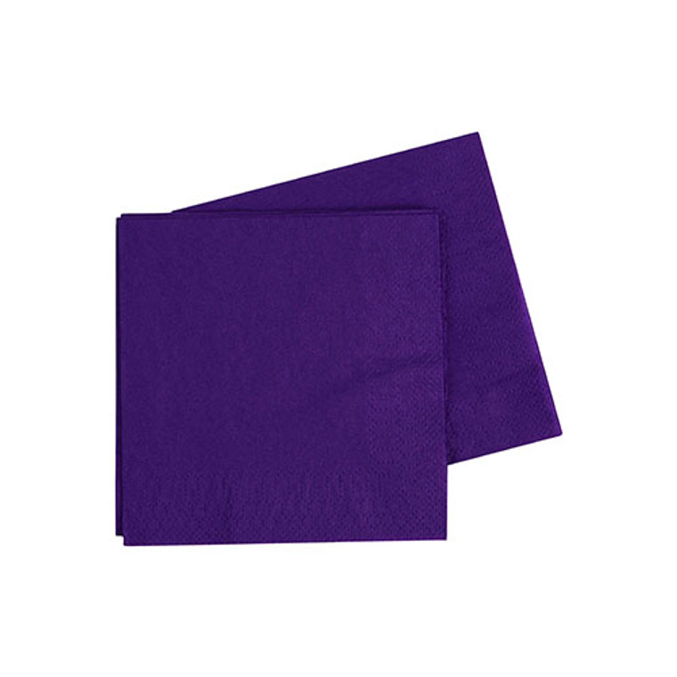 Purple Cocktail Napkins - Pack Of 40
