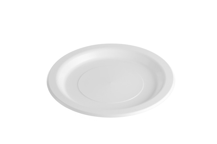 Reusable White Premium Plastic 230mm Dinner Plate  PK50
