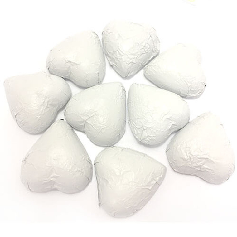 Milk Chocolate Hearts - White 1kg