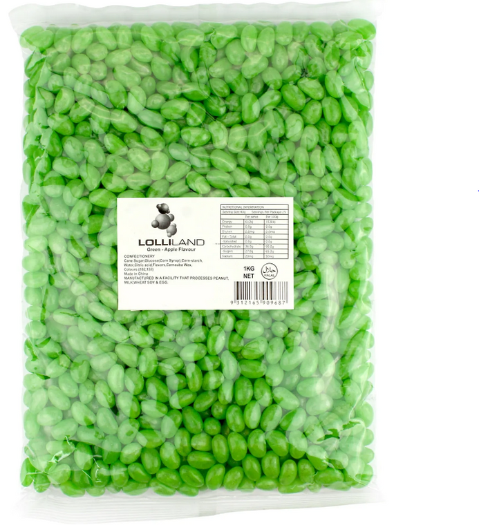 Green Jelly Beans - 1kg