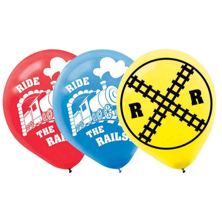 Trains 30cm Latex Balloons PK6