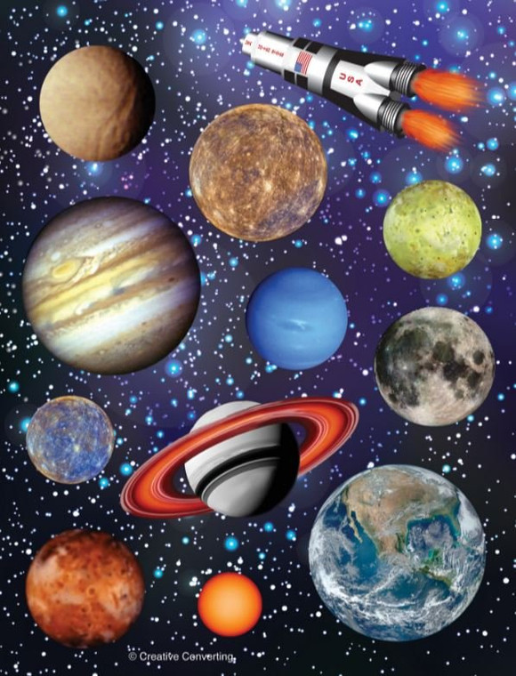 Space Blast Stickers Assorted Designs PK4