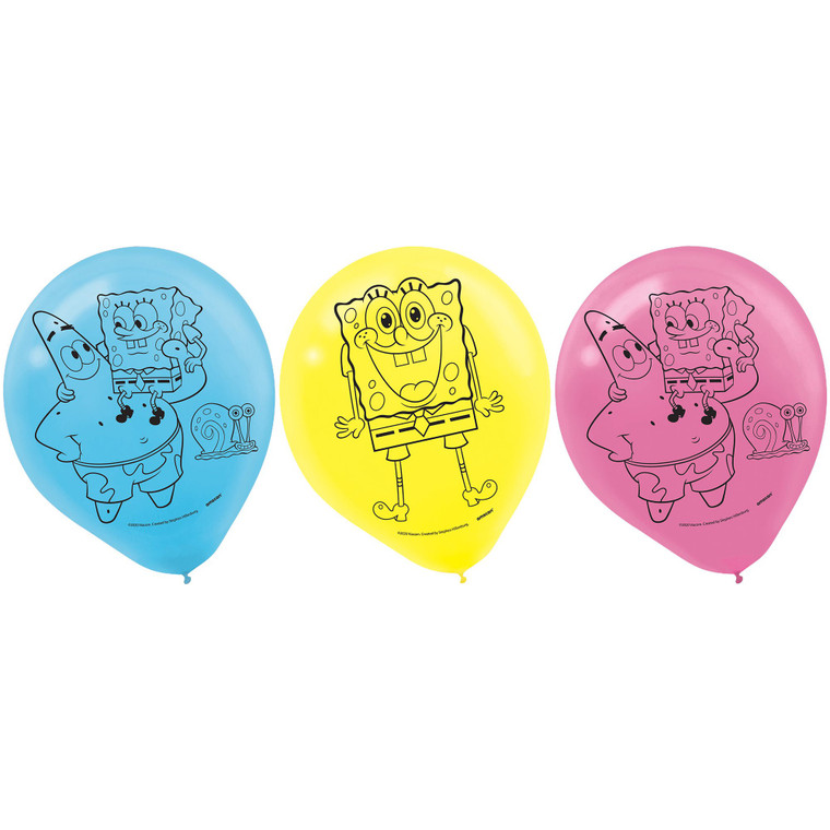 SpongeBob 30cm Latex Balloons PK6