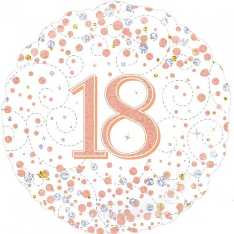 Foil Balloon 18" Sparkling Fizz Rose Gold  18