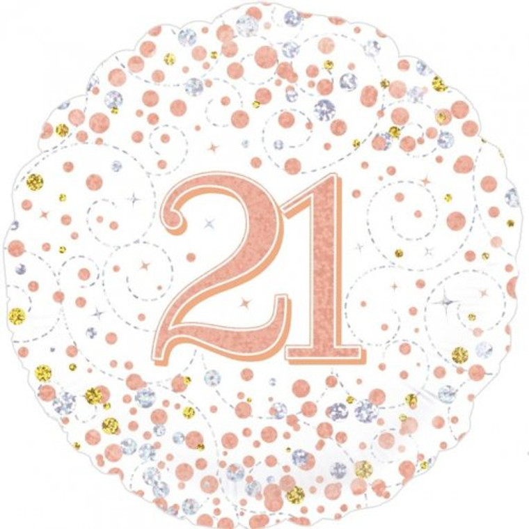 Foil Balloon 18" Sparkling Fizz Rose Gold  21