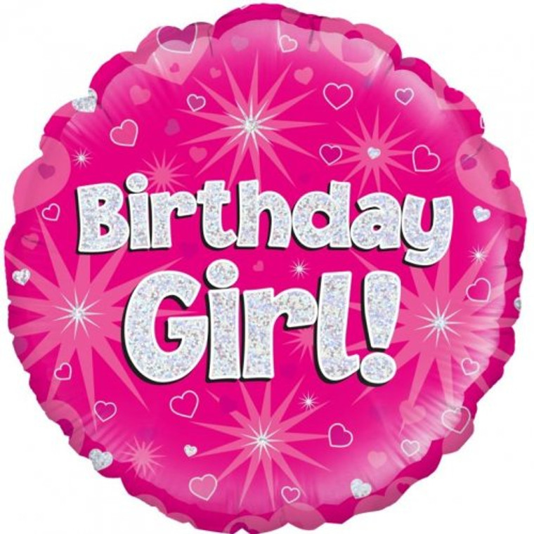 Foil Balloon 18" Happy Birthday Birthday Girl
