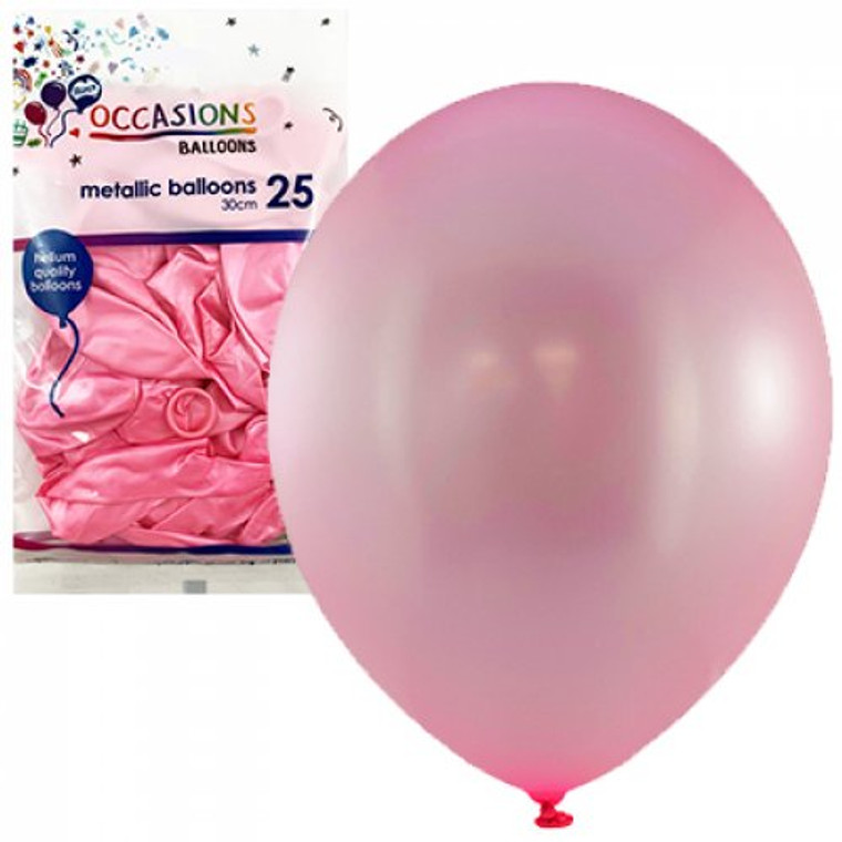 Metallic Light Pink 30cm Balloons P25