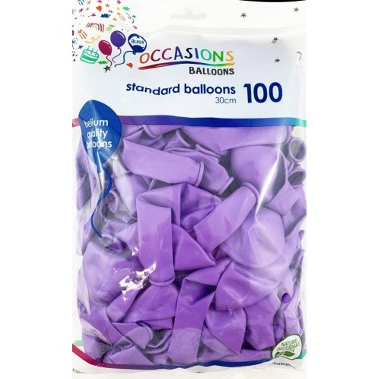 Purple 30cm Balloons Bag 100