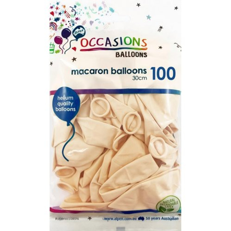 Macaron Peach 30cm Balloons Bag 100