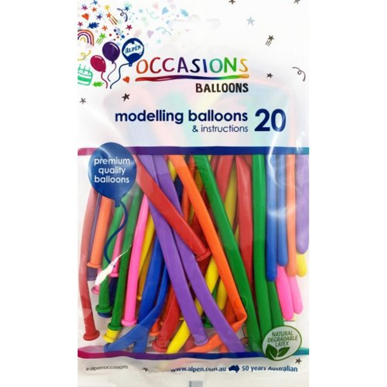 Assorted Modelling Balloons with instructions P20