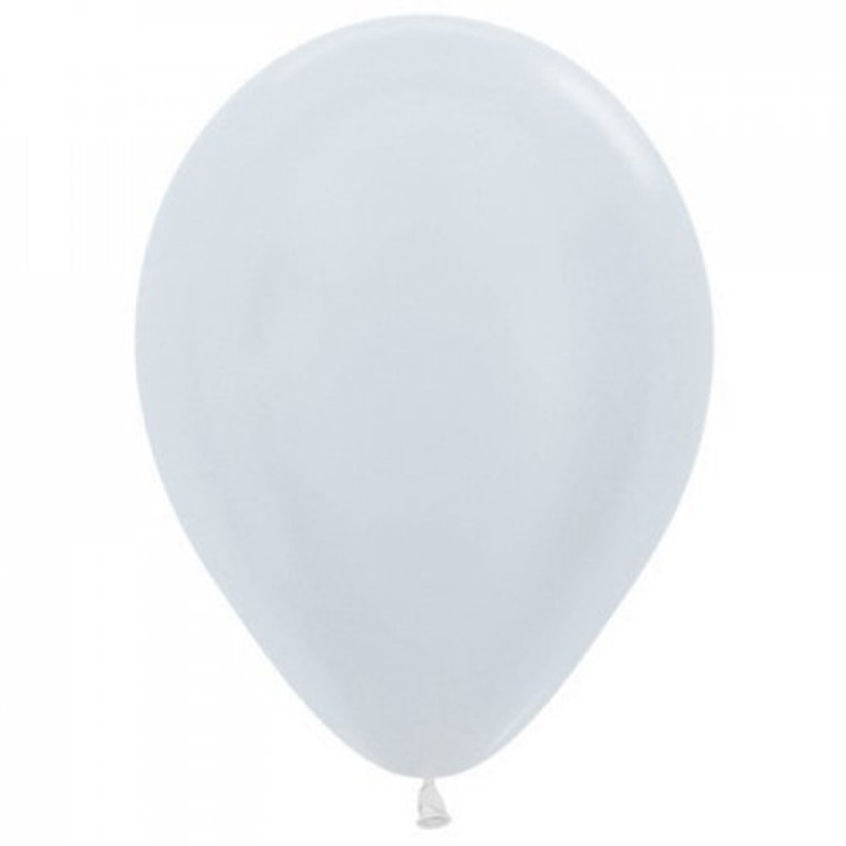 Satin White 30cm Sempertex Balloons Bag 100